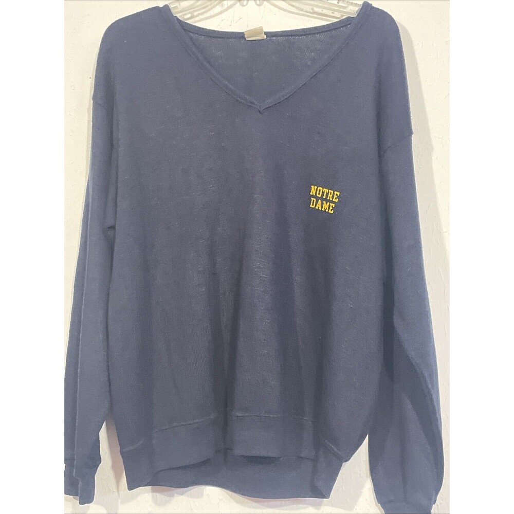 Vintage Notre Dame Champions Brand Sweater Mens Size XL Made In The USA